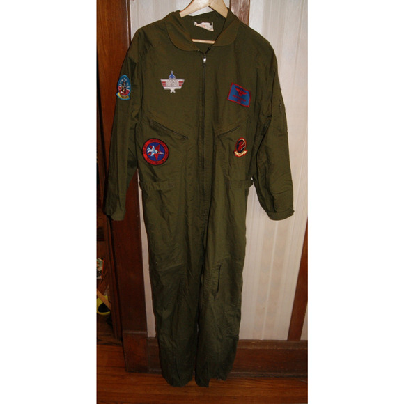 Rothco TOP GUN Goose Flight Suit Air Force Jump Military L Halloween Costume - Picture 1 of 16